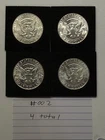 1964 Kennedy Half Dollar Silver Coins Lot of 4 50C Very Clean