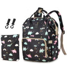 Diaper Bag, Waterproof Diaper Backpack Baby Nappy Bags with Hooks Independe...