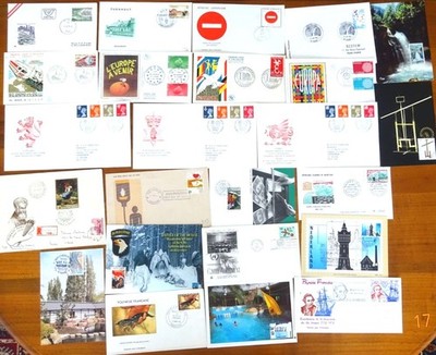 Lot der ersten Tage FDC alle Länder 8 Fotos Portofrei für Frankreich