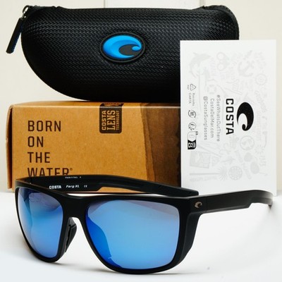 Costa Del Mar Sonnenbrille Ferg XL polarisiert blau 580P verspiegelt schwarz B06S9012 05