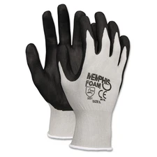MCR Safety 9673L Economy Foam Nitrile Gloves - Large, Gray/Black (1 Dozen) New