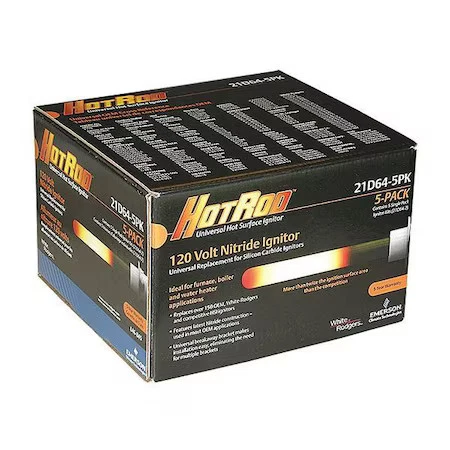 White-Rodgers 21D64-5Pk Hot Surface Igniter, Lp/Ng, 120, 15 1/2 In L., Nitride