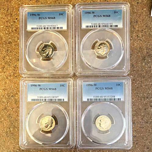 1996-W West Point Roosevelt Dime 10C Silver PCGS MS68