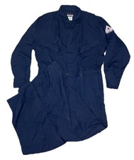 Bulwark FR 2112 Flame Resistant Coveralls Men  s 42-R Navy Blue Workwear Jumpsuit