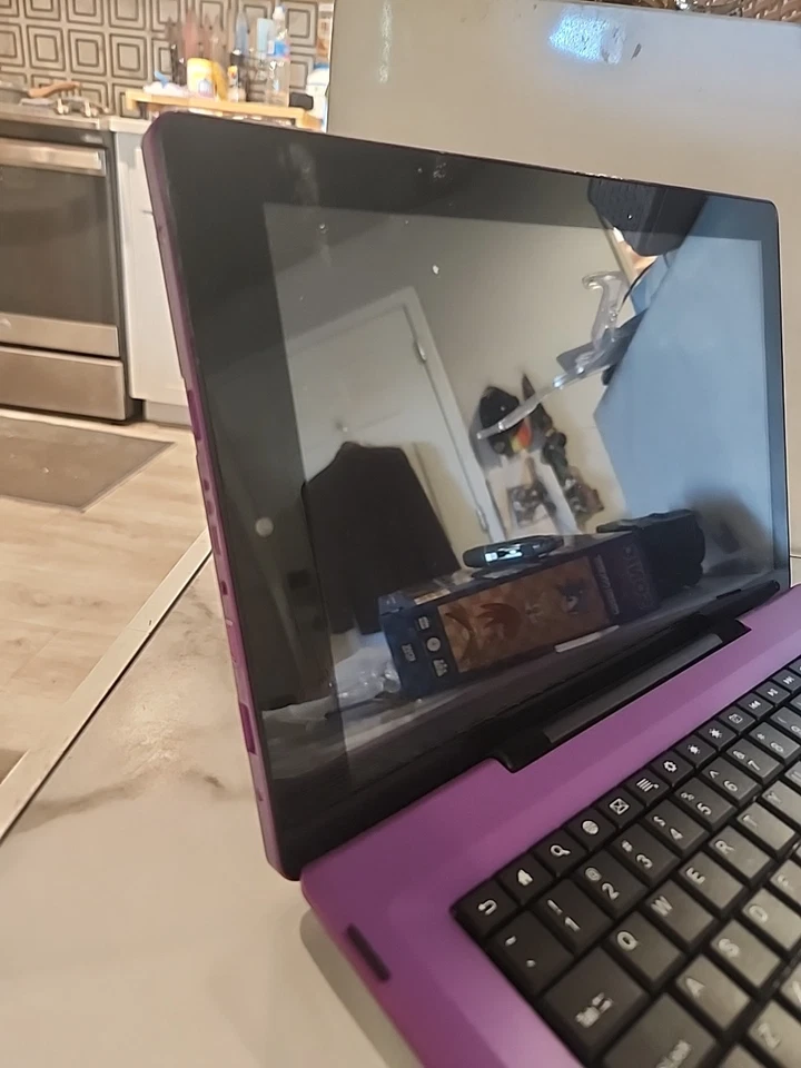 RCA Voyager Pro 11" 16GB Tablet & Keyboard Android - Purple Tested Not Working - Image 3 of 4