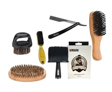 Professional Barber Brush and Razor Set