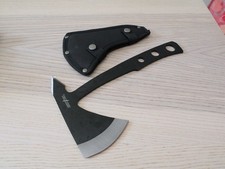 10  Throwing Axe Full Tang Black Stealth Tactical Nylon Sheath Sharp Tomahawk