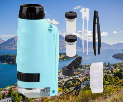 Mini Microscope for Kids, Portable Microscope, LED Lighting Small Handheld