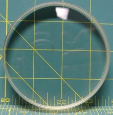 Thick Clear Glass Lens, 3-5/8" Diameter, 3/8" Thick