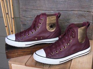 all star vermelho cano alto plataforma