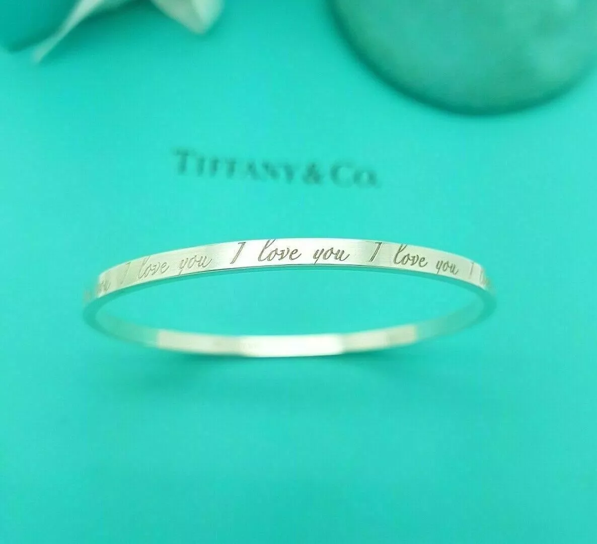 Tiffany Co. Very RARE I LOVE YOU Notes Sterling Silver Medium