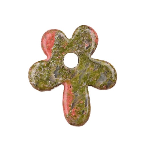 35MM Flower Gemstone Pendant for Making Jewelry Healing Chakra Crystals Charms - Picture 10 of 19