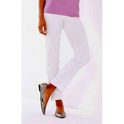 J. Jill Essential White Cotton Stretch Pants PLUS 28W Slim Leg Ankle Length  NEW | eBay