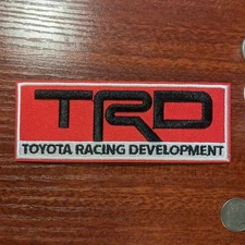 TRD Patch Toyota Racing Cars Trucks Auto Motorsport Embroidered Iron On 1.75x4.5
