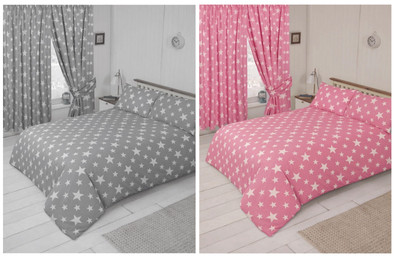 pink star bedding single