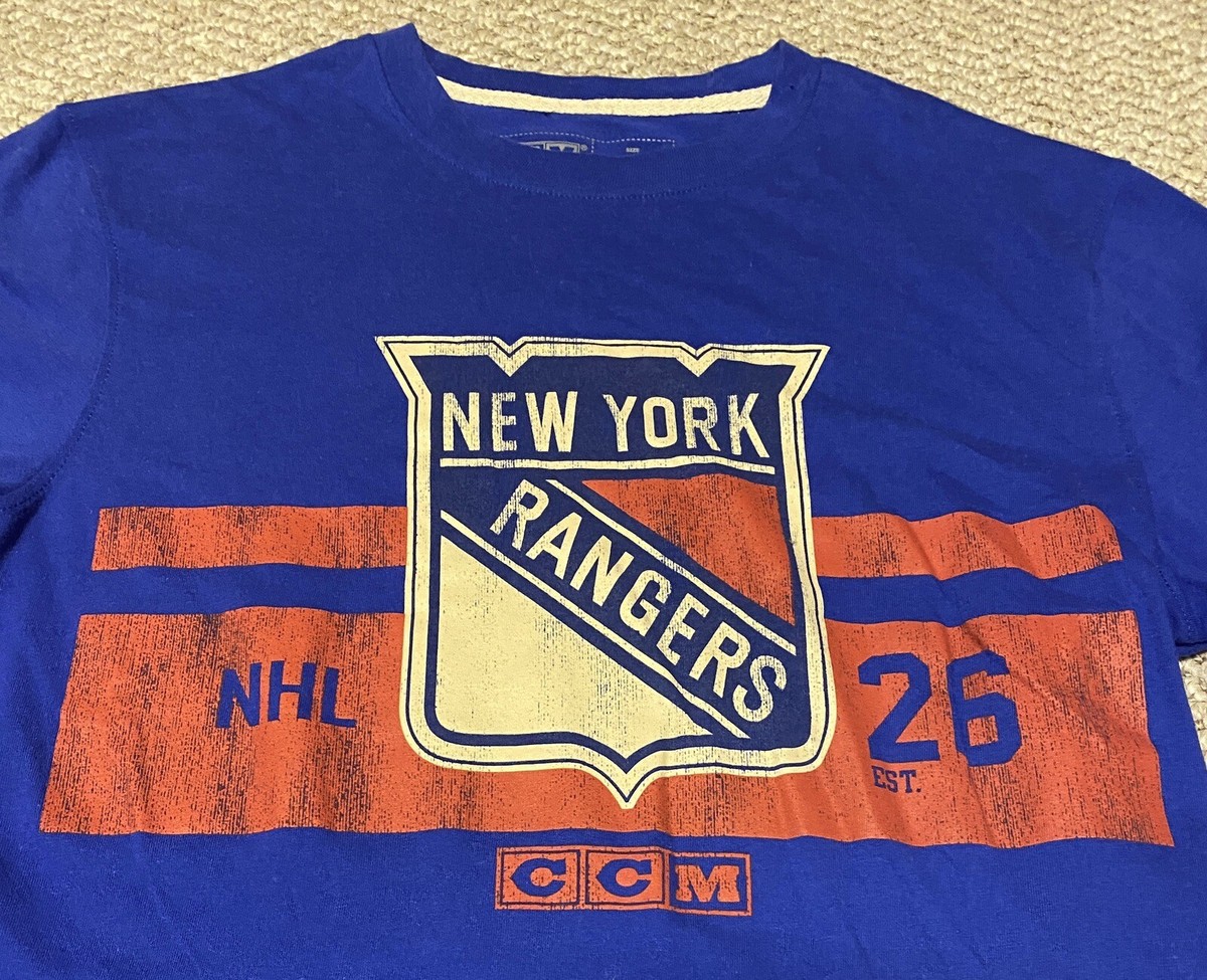 CCM New York Rangers Hockey Blue Long Sleeve Shirt Men’s Small SM S 🏒