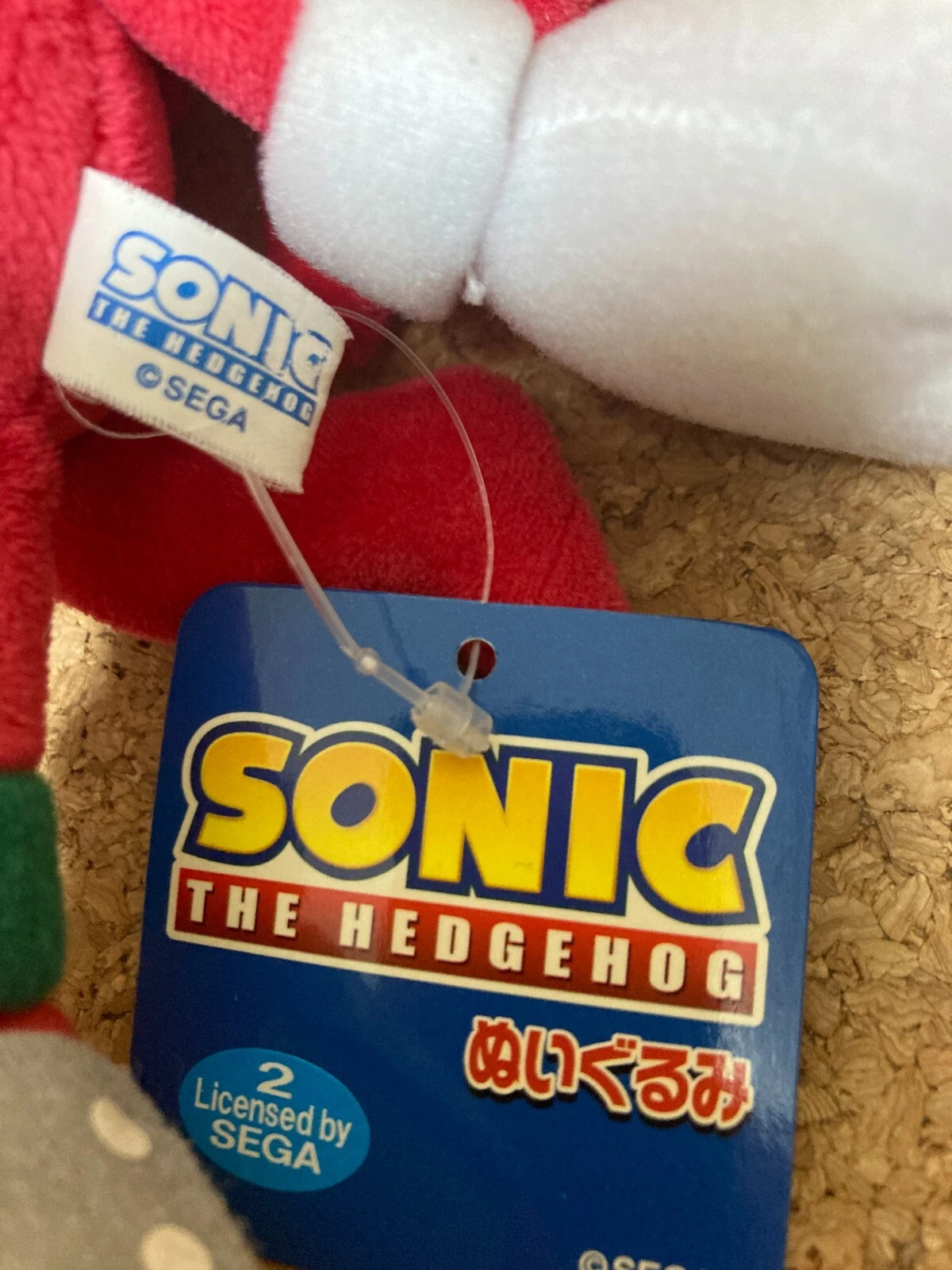 SEGA Knuckles the Echidna Plush Toy S 18cm Rare Sanei Japan with Paper Tags Used image 4