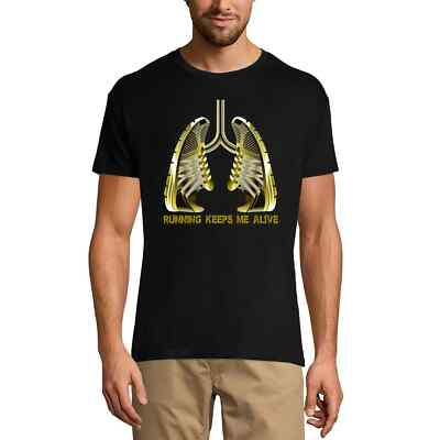 Men's Graphic T-Shirt Running Keeps Me Alive Runner Eco-Friendly Limited Edition