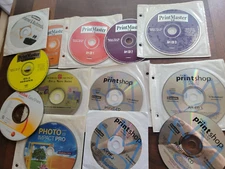 LOT OF 13 PrintMaster AND OTHERS Desktop Publishing Art  Software CD Windows 7.0