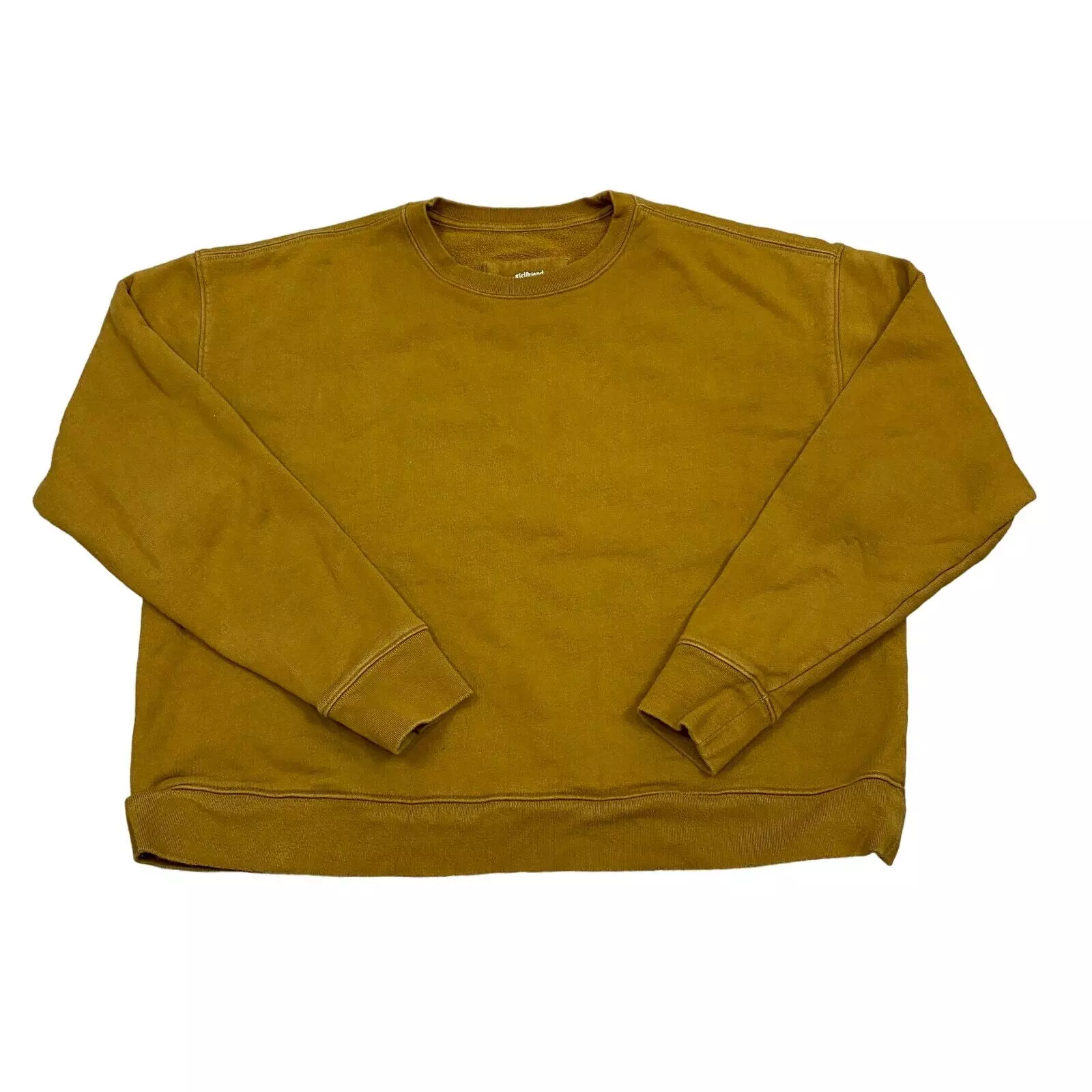 girlfriend-collective cropped crewneck loungewear sweatshirt