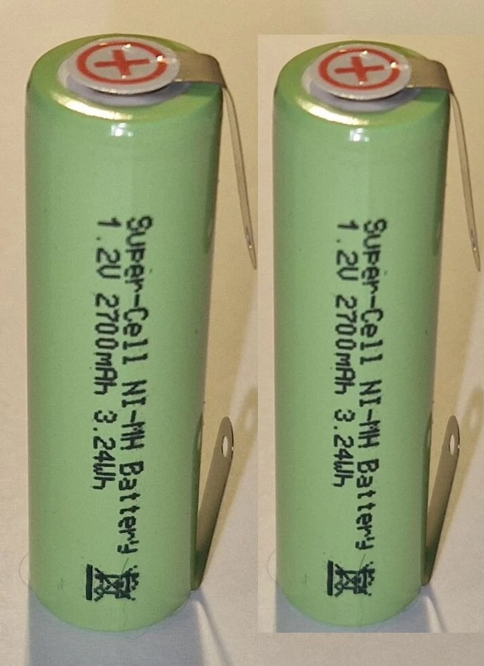 2 x Cellule Indiv. Batterie NiMH AA 1,2V 2700mAh Super-Cell U Connect. - Photo 1/1