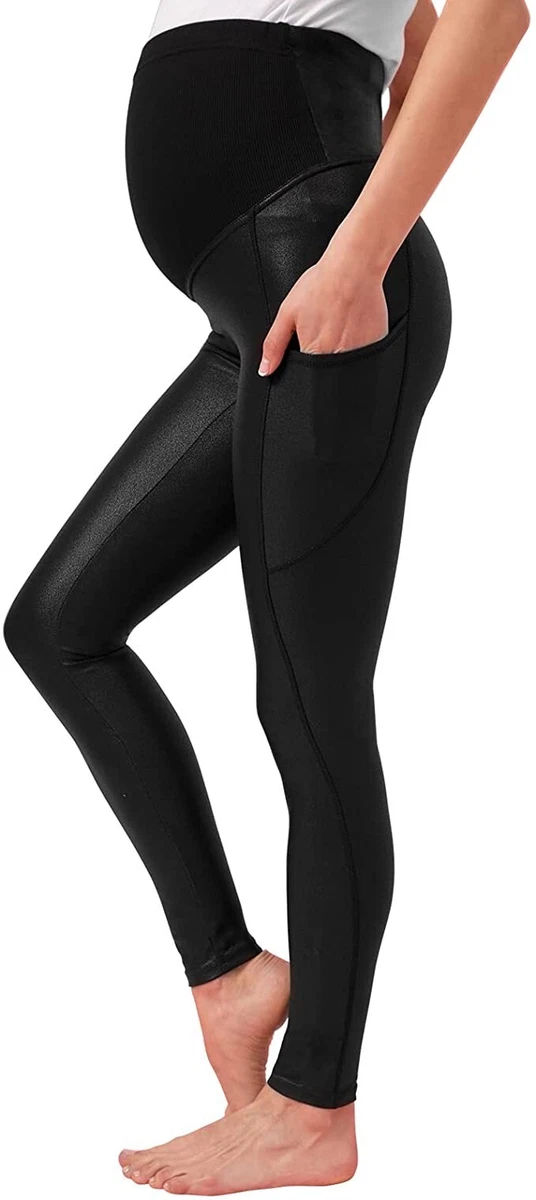 Faux Leather Maternity Leggings