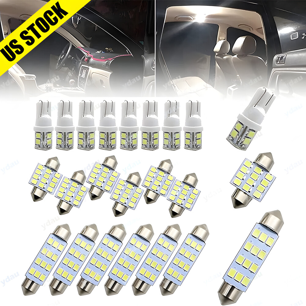 20-Piece LED Interior Light Bulb Kit For Subaru — Cool White Dome, Trunk & License Plate Lights