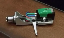 Nice! Silver Turntable Headshell with Audio Technica AT11E Cartridge & Stylus