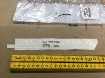 Peugeot 205 Roland garros front wing  Right droite side 8659v2 white transfer
