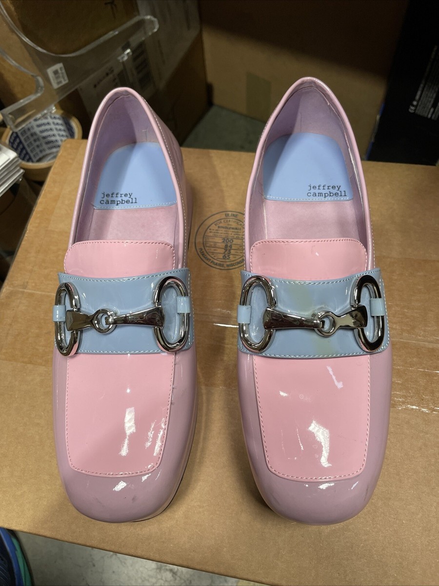 Jeffrey Campbell 8 Student Platform Loafer Blue Pink