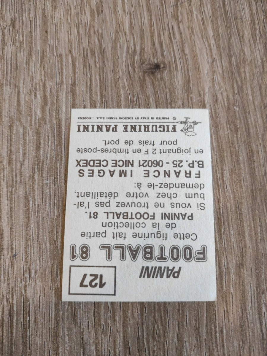 vignette Panini football 1981 81 N°130 Equipe OL LYON