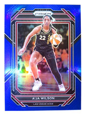 2023 Panini Prizm Basketball WNBA A'Ja Wilson Blue Prizm Card #25 Aces 35/175