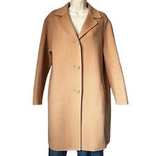 Maxmara Wool Camel Beige Mid Coat 12 Uk