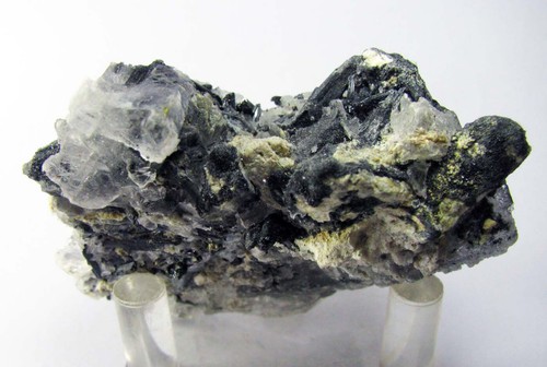 STIBNITE BRILLIANT CRYSTALS and CLEAR SELENITE from PERU..........GORGEOUS PIECE - Picture 5 of 13