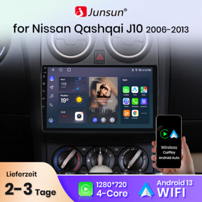 Android 13 Für Nissan Qashqai J10 2006-2013 Carplay Autoradio GPS Navi WiFi RDS