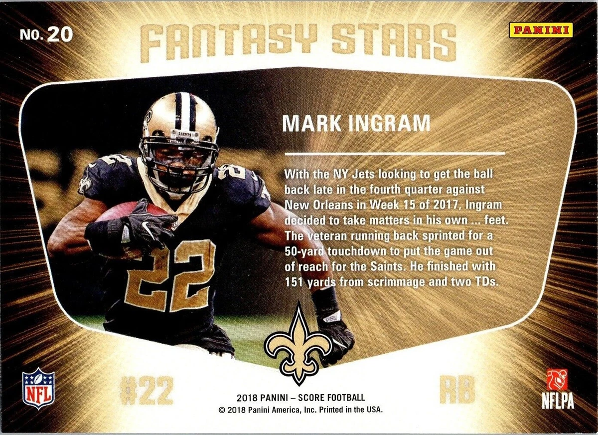 Mark Ingram Fantasy Stars 20 2018 Panini Score Football eBay