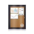 Enclosed Bulletin Board Outdoor Noticeboard with Locking Door, Weather-Resist...