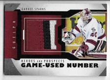 12/13 ITG HEROES & PROSPECTS 'MONTREAL' BLACK GAME USED NUMBER Garret Sparks 1/1