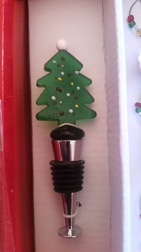 Holiday 6 Bottle Charms, Stopper, and Corkscrew Gift Set - Afbeelding 5 van 9