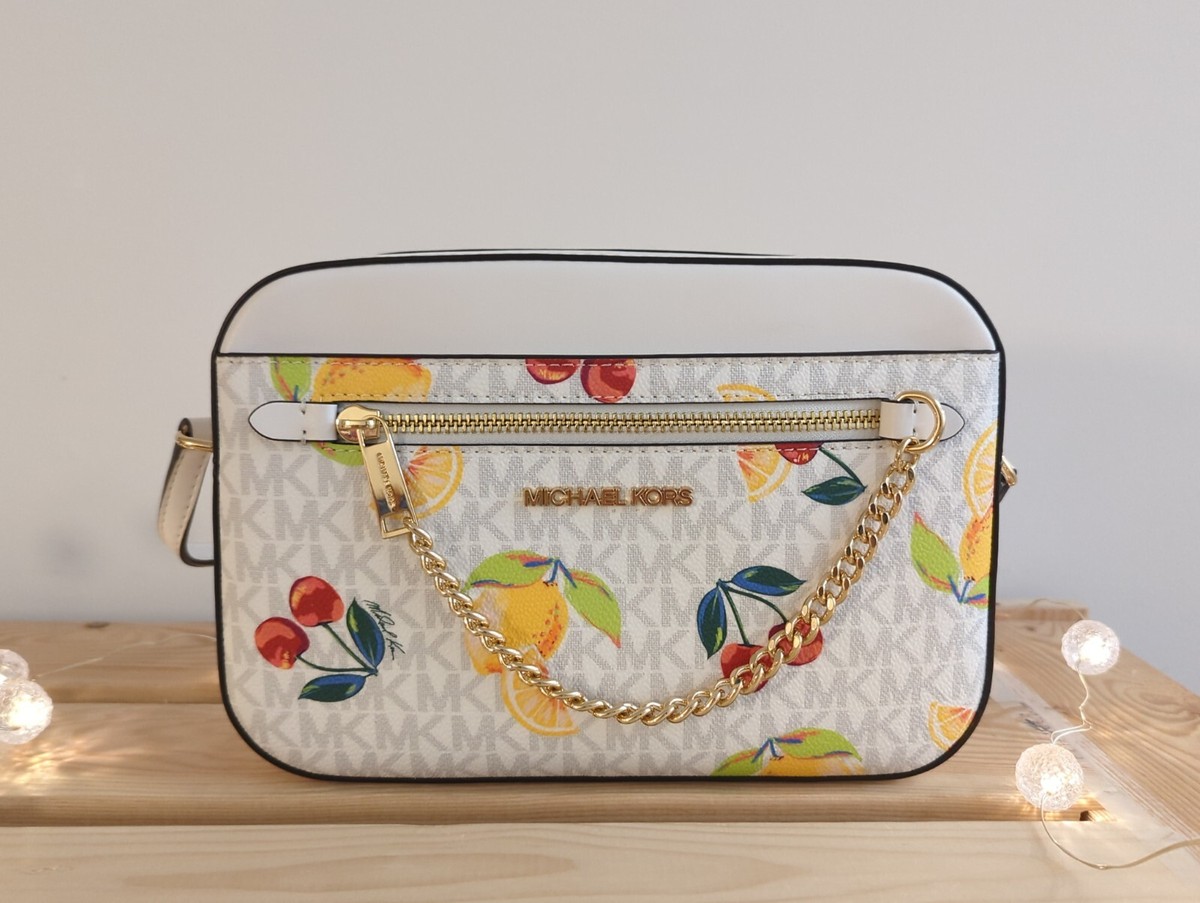 Michael Kors Jet Set Fruit Print Crossbody w/ Lemons & Cherries