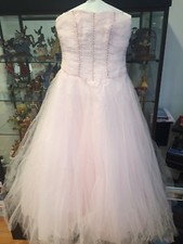 Mori Lee Pink Ballroom Prom Dress with Corset Size 14
