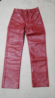 schott レザーパンツ　未着用品赤　32（US）アメリカ製　正規品 Schott Leather Pants Riders Made In USA Color Red Size 32 in. | eBay