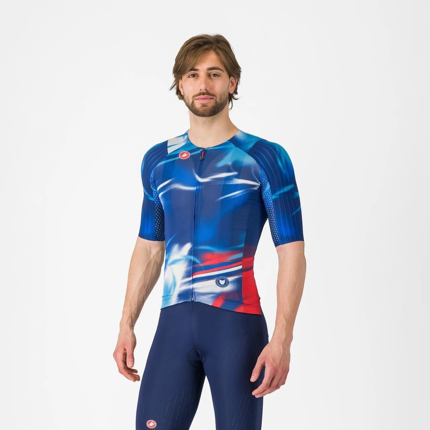 CASTELLISquadraジャージSサイズ CASTELLI WOLFPACK RAVE 8S JERSEY – AERO CYCLING - RACE FIT