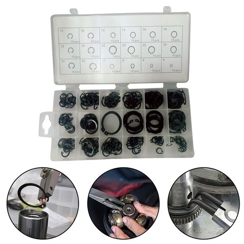 Sized Right Snap Ring Kit Includes 15 Different Sizes Totaling 225 Pcs - Picture 6 of 12