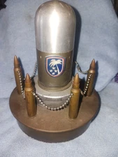 Vintage Vietnam Era Military Trench Art  antique, 100th Military Supply Command 