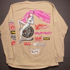 Camicia Playboy Uomo Media Beige Manica Lunga Tokyo Giappone Racing Color Bars Anime