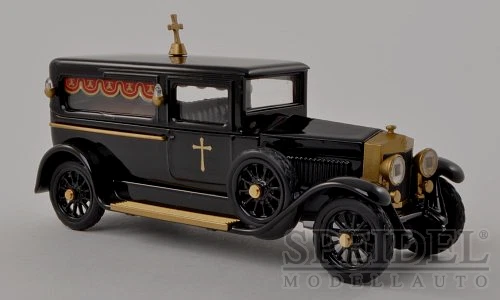 maravilloso coche modelo resina 1/43 FIAT 519 COCHE FÚNEBRE CON ATAÚD, Italia 1924, negro Foto 2 de 3