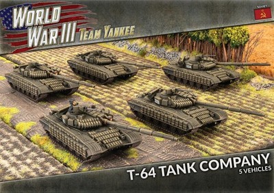 Team Yankee T-64 Tank Company SW: 5x T-64 Tanks, T-64BV Upgrade Sprues, Adults, 