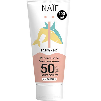Naïf Sonnencreme Mineralisch Baby & Kind LSF 50, 100Ml | 0% Parfüm, UVA Und UVB 