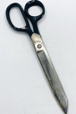 Vintage Deluxe Kleencut Pat Pend Metal Black Handled Scissors Made in USA S1